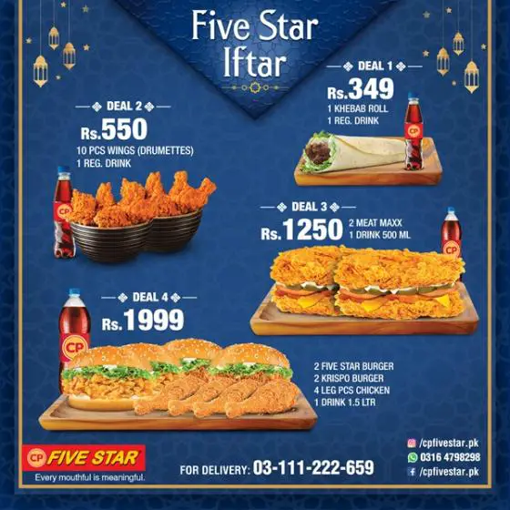 CP Five Star iftar platter deals